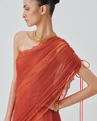 Orange Summer Dress Contemporary Wear – Ira by Aroka