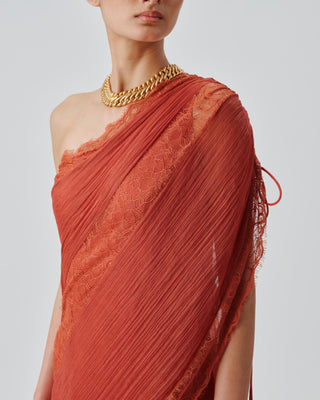 Orange Summer Dress Contemporary Wear – Ira by Aroka