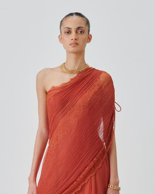 Orange Summer Dress Contemporary Wear – Ira by Aroka