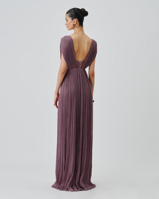 Purple Gown Contemporary Wear Bellflower by Aroka