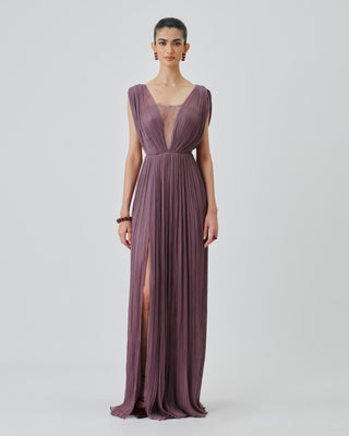 Purple Gown Contemporary Wear Bellflower by Aroka