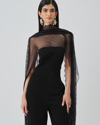 Jumpsuit Contemporary Wear – Black Midnight Veil by Aroka