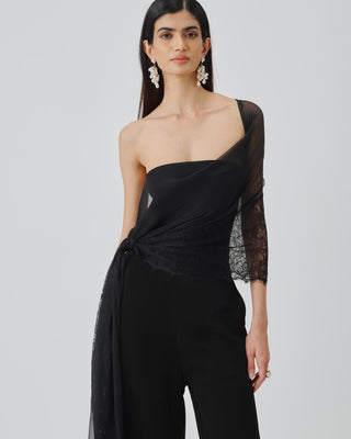 Jumpsuit Contemporary Wear – Black Midnight Veil by Aroka