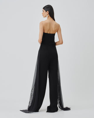 Jumpsuit Contemporary Wear – Black Midnight Veil by Aroka