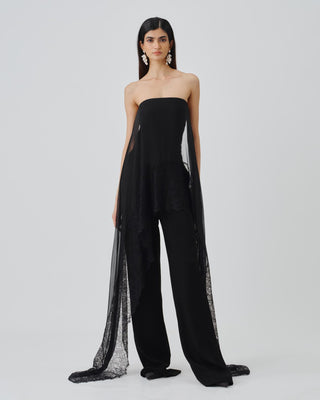 Jumpsuit Contemporary Wear – Black Midnight Veil by Aroka