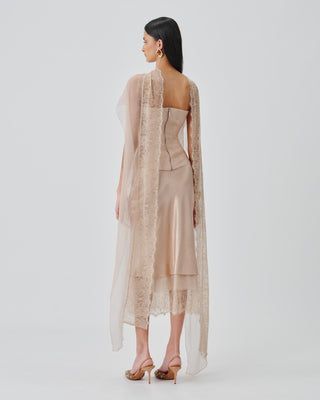 Beige Skirt Contemporary Wear – Whisper by Aroka