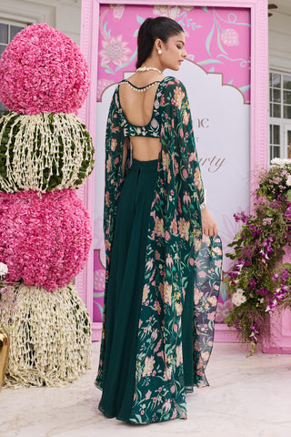 Sharara set Indian Wedding Green Suvra by Seema Thukral