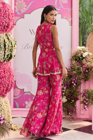 Peplum set Indian Wedding Pink Mahima by Seema Thukral
