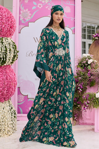 Kaftan Contemporary Wear Green Astha by Seema Thukral
