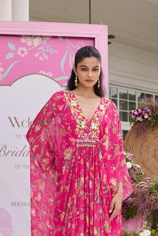 Kaftan Contemporary Wear Pink Ridhi by Seema Thukral