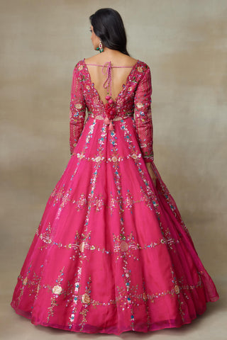 Pink Gown for Contemporary Wear – Queen Starling by Shasha Gaba