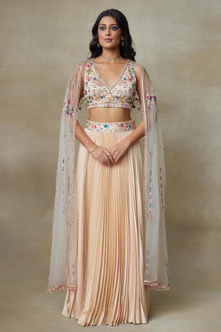 Lehenga Set Indian Wedding – Peach Stary by Shasha Gaba