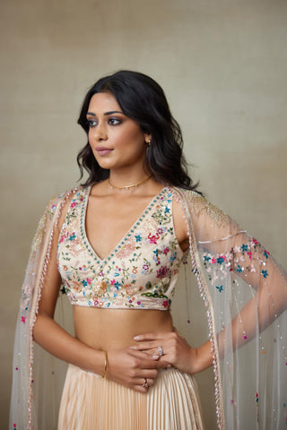 Lehenga Set Indian Wedding – Peach Stary by Shasha Gaba