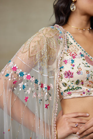 Lehenga Set Indian Wedding – Peach Stary by Shasha Gaba