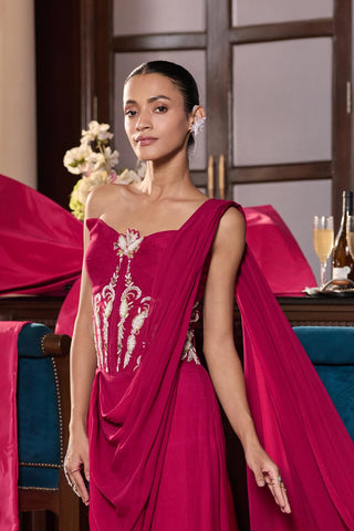 Organza saree Indian Wedding – Pink Avika by Seema Thukral