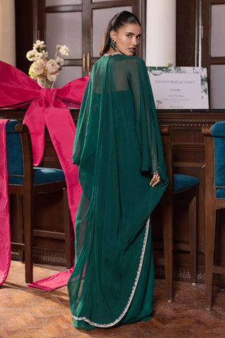 Cape set Indian Wedding – Green Bhawna by Seema Thukral
