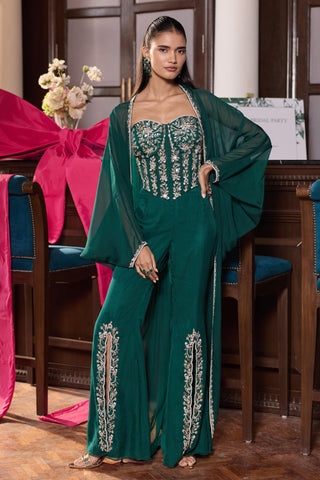 Cape set Indian Wedding – Green Bhawna by Seema Thukral