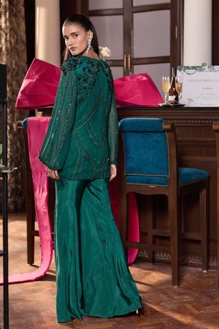 Jacket lehenga set Indian Wedding – Green Gazal by Seema Thukral