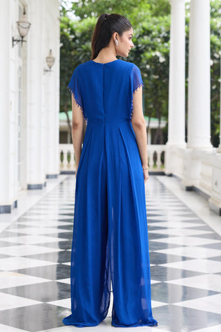 Blue jumpsuit Contemporary Wear Khushi by Seema Thukral