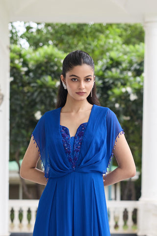 Blue jumpsuit Contemporary Wear Khushi by Seema Thukral