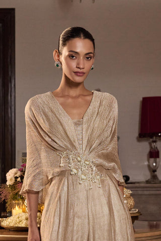 Gold jumpsuit Contemporary Wear Armira by Seema Thukral