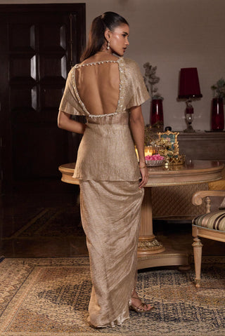 Draped skirt set Indian Wedding Kangana by Seema Thukral