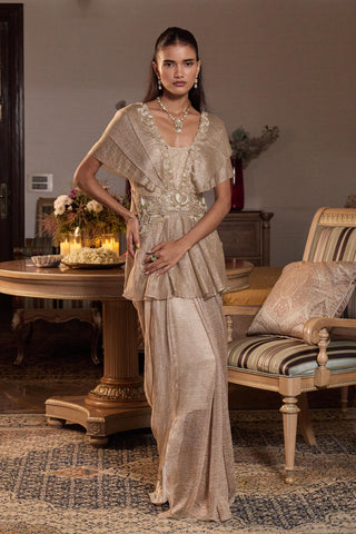 Draped skirt set Indian Wedding Kangana by Seema Thukral