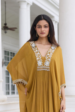 Draped kaftan Indian Wedding – Gold Shipra by Seema Thukral