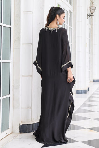 Draped kaftan Indian Wedding – Black Jannat by Seema Thukral