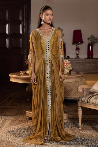 Kaftan Contemporary Wear Gold Heer by Seema Thukral