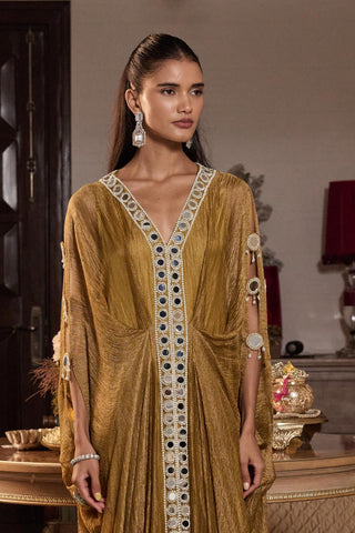Kaftan Contemporary Wear Gold Heer by Seema Thukral