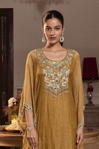 Kaftan Contemporary Wear Gold Amrita by Seema Thukral