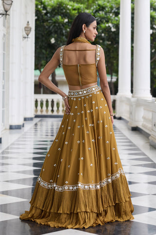 Bridal lehenga set Indian Wedding – Gold Nidhi by Seema Thukral