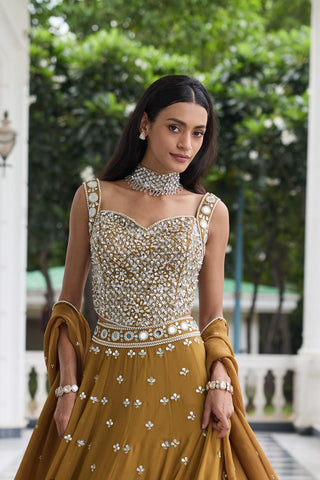 Bridal lehenga set Indian Wedding – Gold Nidhi by Seema Thukral