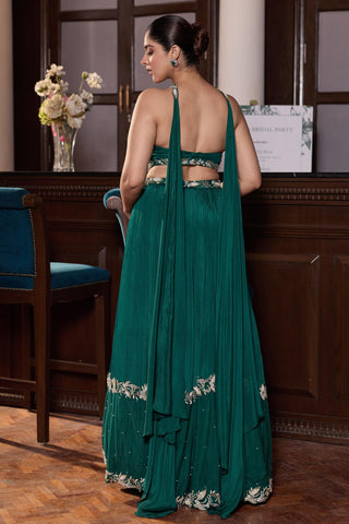 Skirt set Indian Wedding – Green Janam by Seema Thukral