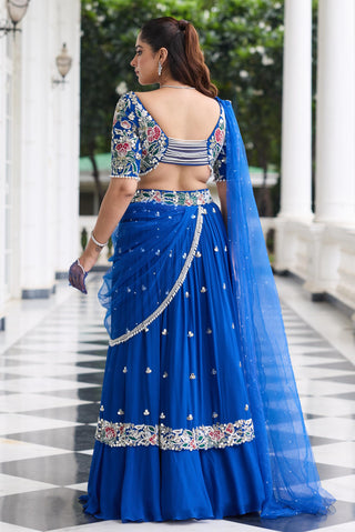 Bridal lehenga set Indian Wedding – Blue Heena by Seema Thukral