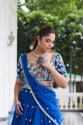 Bridal lehenga set Indian Wedding – Blue Heena by Seema Thukral