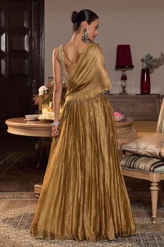 Lehenga set Indian Wedding Gold Indira by Seema Thukral