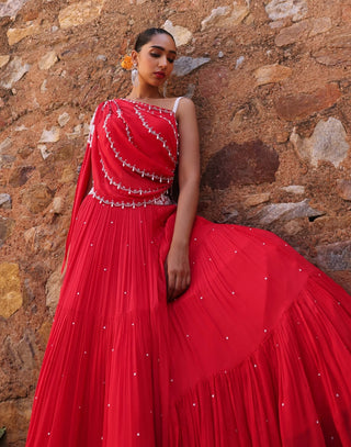 Disha coral pink skirt and choli