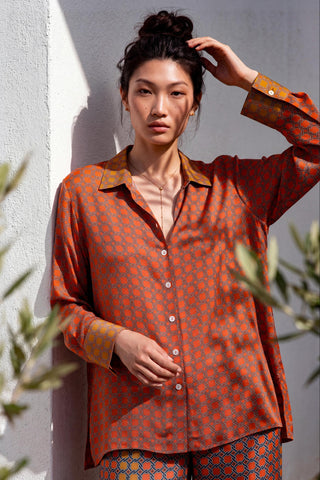 Co-ord Set Contemporary Wear - Orange Sundial by Nautanky