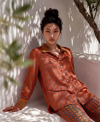 Co-ord Set Contemporary Wear - Orange Sundial by Nautanky