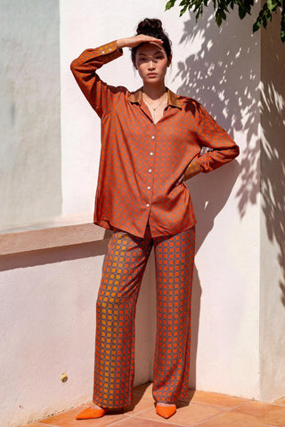 Co-ord Set Contemporary Wear - Orange Sundial by Nautanky