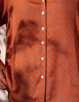 Co-ord Set Contemporary Wear - Orange Sundial by Nautanky