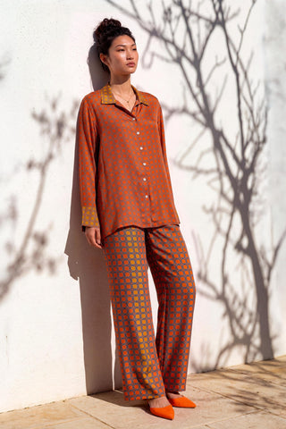 Co-ord Set Contemporary Wear - Orange Sundial by Nautanky