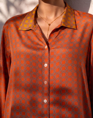 Co-ord Set Contemporary Wear - Orange Sundial by Nautanky