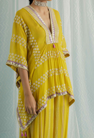 Canary emi kaftan and dhoti set