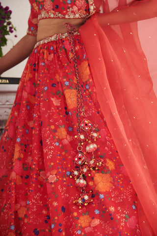 Lehenga set for women for Indian Wedding – Kesar dinchariya lehenga set by Shasha Gaba