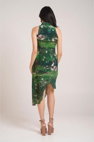 Multicolor Chaya Sage Shirt Dress – Evening Soiree Shirt Style Dress by Advait