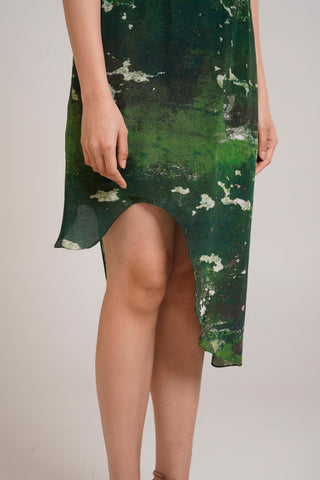 Multicolor Chaya Sage Shirt Dress – Evening Soiree Shirt Style Dress by Advait