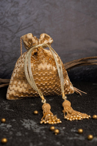 Gold salli en vie kasse bag
